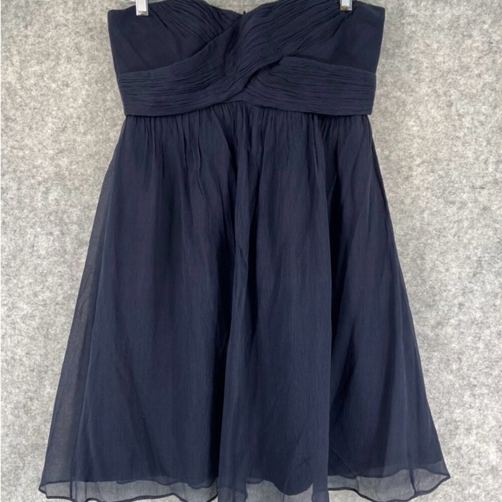 Elegant Navy Strapless Dress